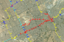 Trazado de la línea de metro.