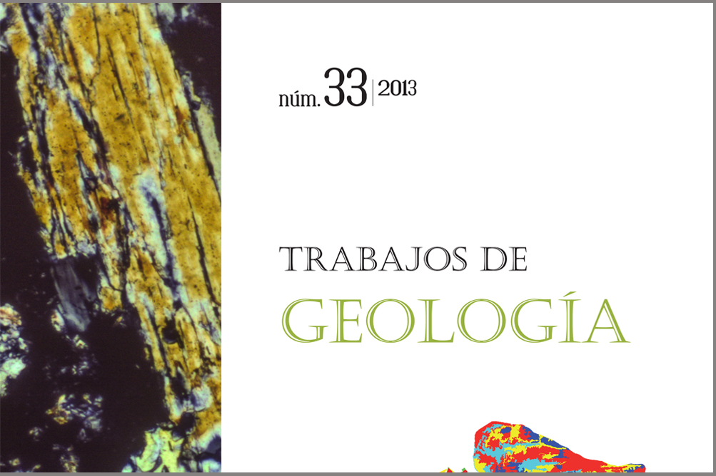 Portada del volumen 33 de Trabajos de Geología Portada del volumen 33 de Trabajos de Geología