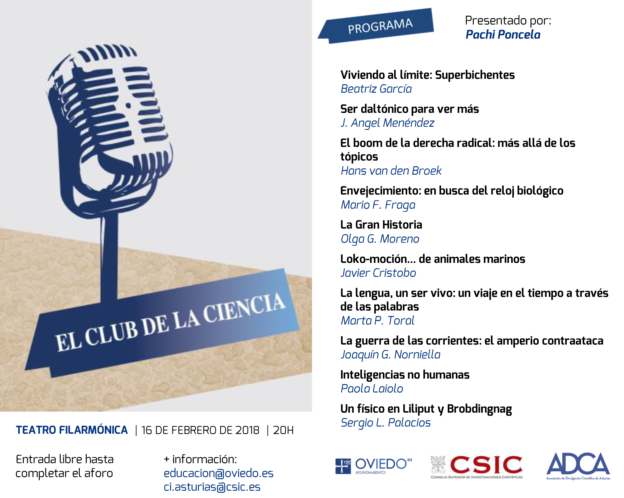 Tarjeta informativa del evento Tarjeta informativa del evento